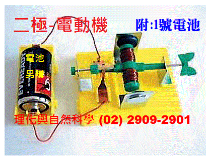 【二極電動機】材料包 DIY 塑膠底座 **附1號電池 ...國小課程必備!!