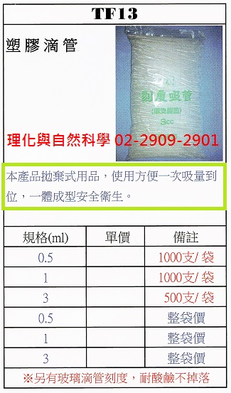 塑膠-滴管(PE/半透明/1ml/500支/包)