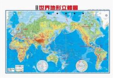 【地圖】世界 地形全圖 全開 上光 紙品